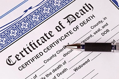 Death certificate translation